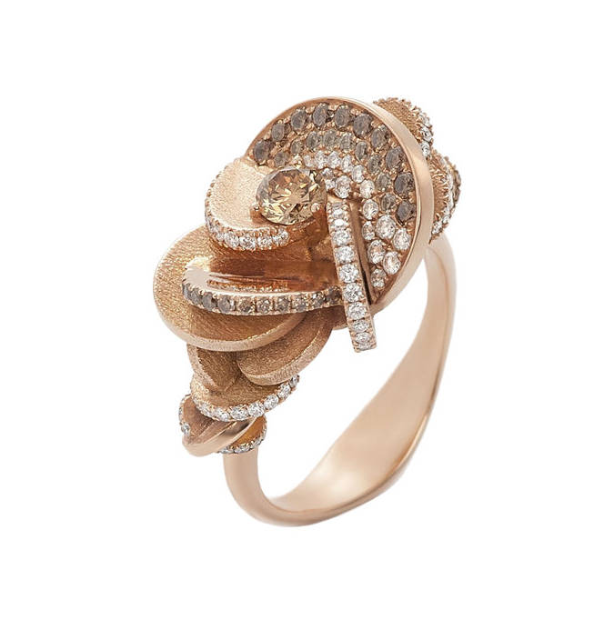 bague diamant rose des sables